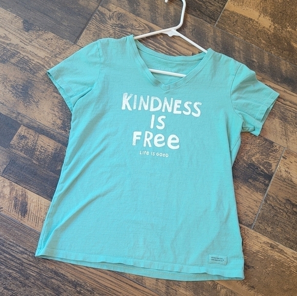 Life is Good "Kindness Is Free" Women's Cotton T Shirt Size Small - Picture 4 of 7
